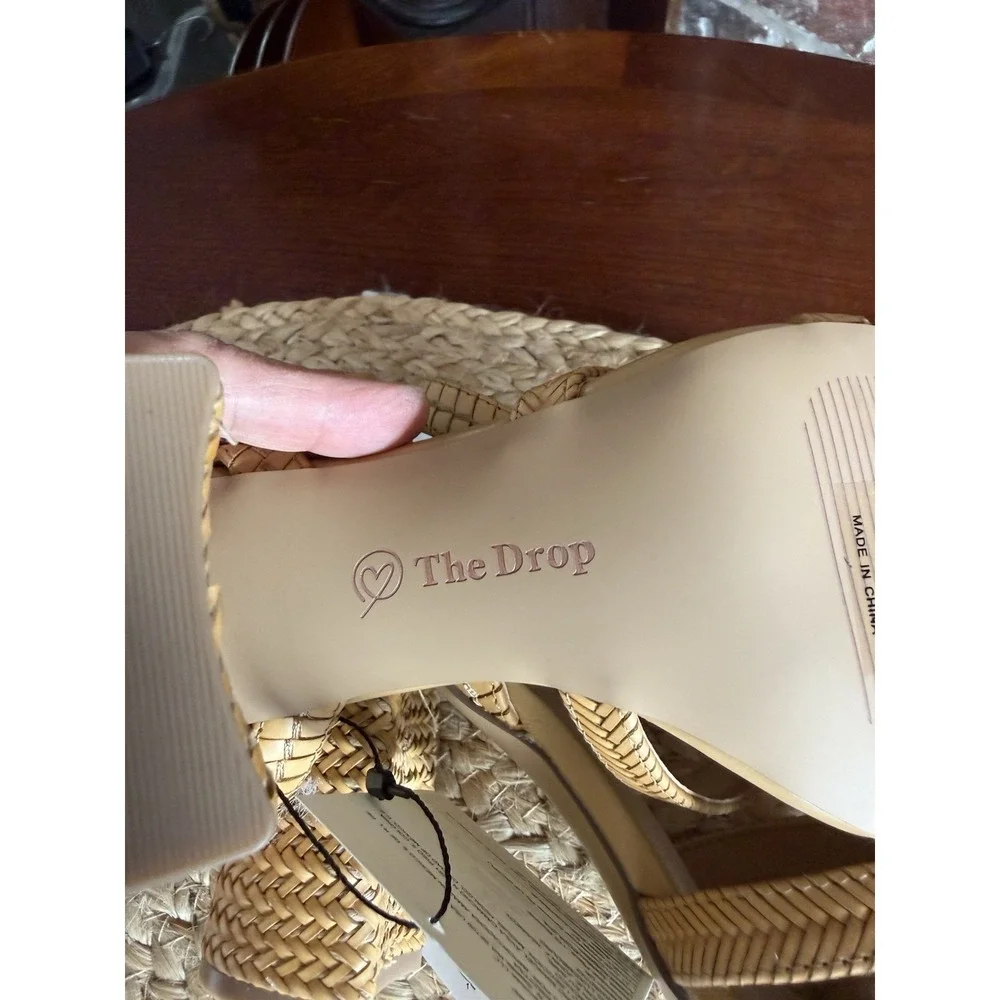 The Drop: Women's Chunky Heel‎ Thong Sandal, Doe Tan Womens Shoes, Sz 10 NEW*